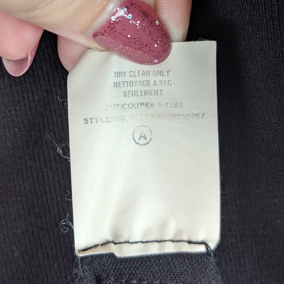 Vince Black Ribbed Pencil Sheath Dress - Small - Picture 7 of 8